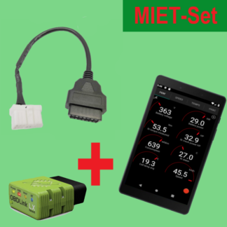 MIET-SET OBD-II-Kabel Model S vor Facelift / LX-Scanner / Tablet & App